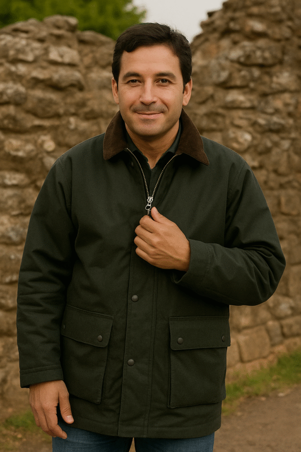 Walker and Hawkes – Chaqueta acolchada encerada Blackstone para hombre - Imagen 5