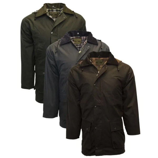 Walker and Hawkes – Chaqueta acolchada encerada Blackstone para hombre