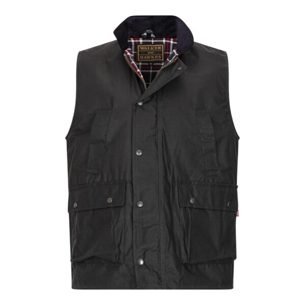 Walker and Hawkes – Chaleco de cera Winchester para hombre - Imagen 7