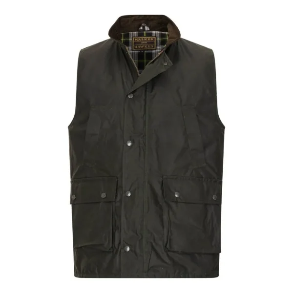 Walker and Hawkes – Chaleco de cera Winchester para hombre - Imagen 12