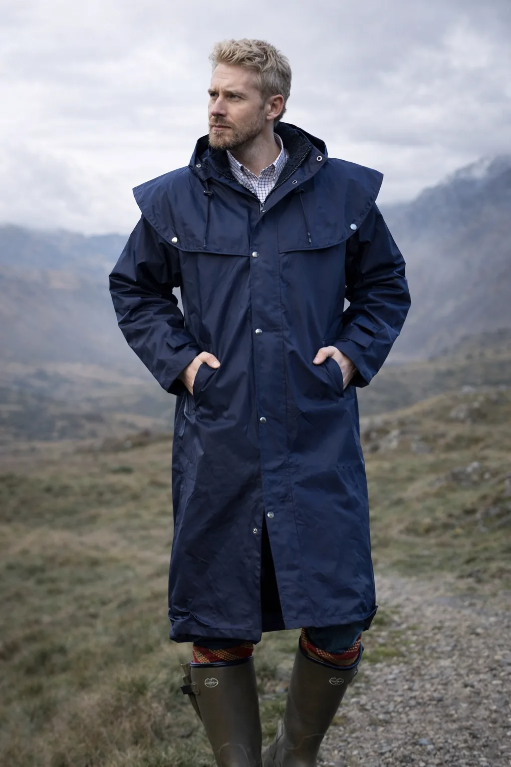 Abrigo tipo capa Midland impermeable para exteriores - Imagen 7